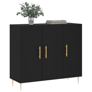 vidaXL Ντουλάπι Μαύρο 90x34x80cm από Επεξεργασμένο Ξύλο 1 τεμ.