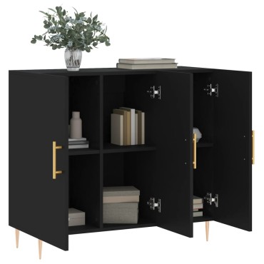 vidaXL Ντουλάπι Μαύρο 90x34x80cm από Επεξεργασμένο Ξύλο 1 τεμ.
