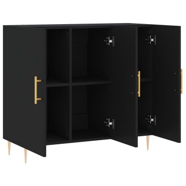 vidaXL Ντουλάπι Μαύρο 90x34x80cm από Επεξεργασμένο Ξύλο 1 τεμ.