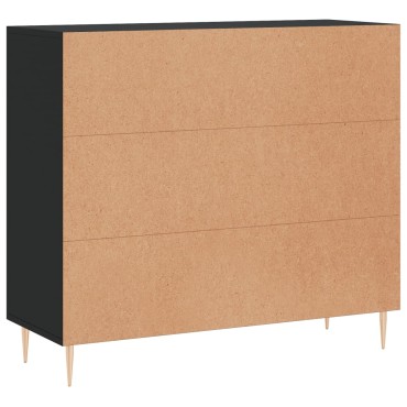 vidaXL Ντουλάπι Μαύρο 90x34x80cm από Επεξεργασμένο Ξύλο 1 τεμ.