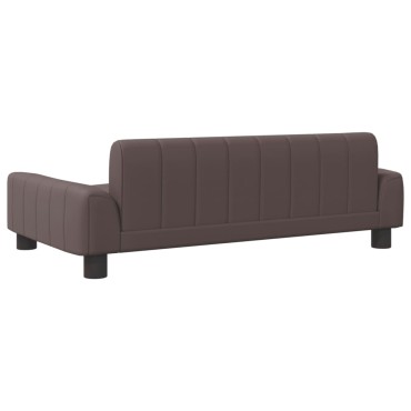 vidaXL Καναπές Παιδικός Καφέ 90x53x30cm από Συνθετικό Δέρμα 1 τεμ.
