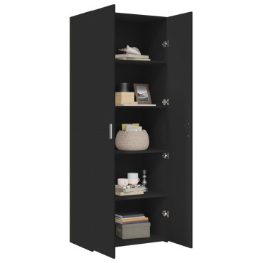 vidaXL Ντουλάπι Μαύρο 70x42,5x185cm Επεξεργασμένο Ξύλο 1 τεμ.