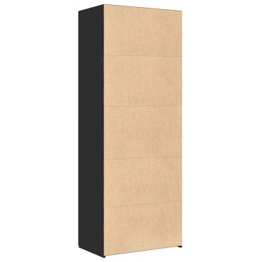 vidaXL Ντουλάπι Μαύρο 70x42,5x185cm Επεξεργασμένο Ξύλο 1 τεμ.