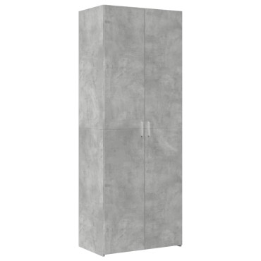 vidaXL Ντουλάπι Γκρι Σκυροδέματος 70x42,5x185cm Επεξεργασμένο Ξύλο 1 τεμ.