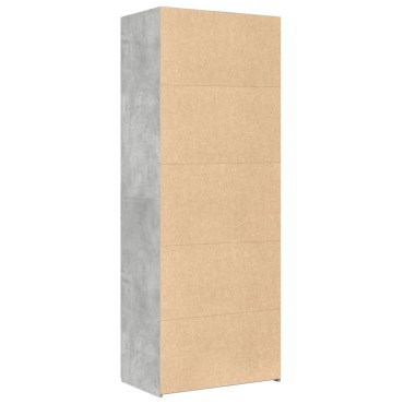 vidaXL Ντουλάπι Γκρι Σκυροδέματος 70x42,5x185cm Επεξεργασμένο Ξύλο 1 τεμ.