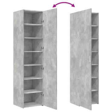 vidaXL Ντουλάπι Γκρι Σκυροδέματος 45x42,5x185cm Επεξεργασμένο Ξύλο 1 τεμ.