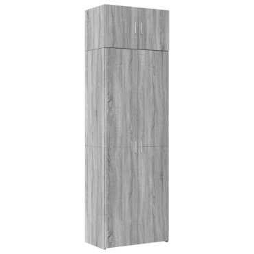 vidaXL Ραφιέρα με Ντουλάπια Γκρι Sonoma 70x42,5x225cm Επεξ. Ξύλο 1 τεμ.