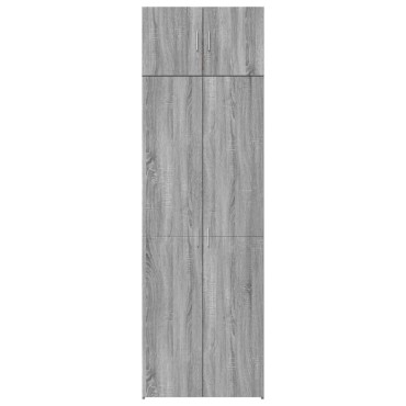 vidaXL Ραφιέρα με Ντουλάπια Γκρι Sonoma 70x42,5x225cm Επεξ. Ξύλο 1 τεμ.