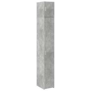 vidaXL Ντουλάπι Αποθήκευσης Στενό Γκρι 30x42,5x225cm Επεξεργ. Ξύλο 1 τεμ.