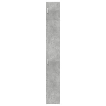 vidaXL Ντουλάπι Αποθήκευσης Στενό Γκρι 30x42,5x225cm Επεξεργ. Ξύλο 1 τεμ.