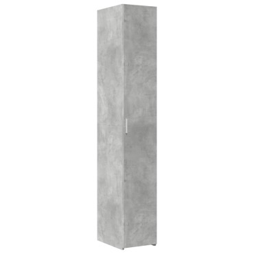 vidaXL Ντουλάπι Αποθήκευσης Στενό Γκρι 30x42,5x225cm Επεξεργ. Ξύλο 1 τεμ.