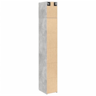 vidaXL Ντουλάπι Αποθήκευσης Στενό Γκρι 30x42,5x225cm Επεξεργ. Ξύλο 1 τεμ.