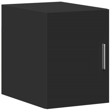 vidaXL Ντουλάπι Αποθήκευσης Στενό Μαύρο 30x42,5x225cm Επεξεργ. Ξύλο 1 τεμ.
