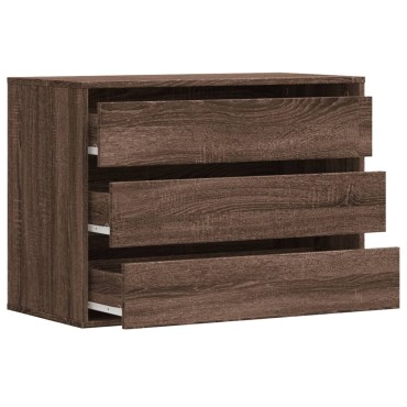 vidaXL Συρταριέρα Καφέ Δρυς 80x41x58cm από Επεξεργ. Ξύλο 1 τεμ.