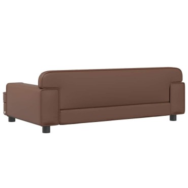 vidaXL Κρεβάτι Σκύλου Καφέ 90 x 53 x 30 εκ. από Συνθετικό Δέρμα
