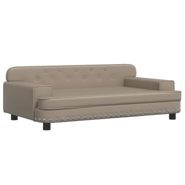 vidaXL Κρεβάτι Σκύλου Καπουτσίνο 90 x 53 x 30 εκ. Βελούδινο
