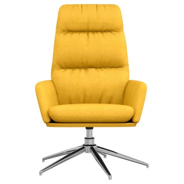 vidaXL Πολυθρόνα Relax Κίτρινο Μουσταρδί Υφασμάτινη 70x77x98cm 1 τεμ.