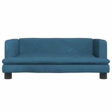 vidaXL Καναπές Παιδικός Μπλε 80x45x30cm από Βελούδο 1 τεμ.