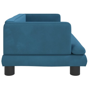 vidaXL Καναπές Παιδικός Μπλε 80x45x30cm από Βελούδο 1 τεμ.