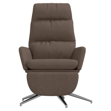 vidaXL Πολυθρόνα Relax με Υποπόδιο Taupe Υφασμάτινη 70x77x98cm 1 τεμ.