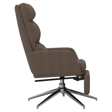 vidaXL Πολυθρόνα Relax με Υποπόδιο Taupe Υφασμάτινη 70x77x98cm 1 τεμ.