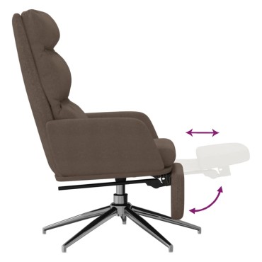 vidaXL Πολυθρόνα Relax με Υποπόδιο Taupe Υφασμάτινη 70x77x98cm 1 τεμ.