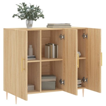 vidaXL Ντουλάπι Sonoma δρυς 90x34x80cm Επεξεργασμένο Ξύλο 1 τεμ.