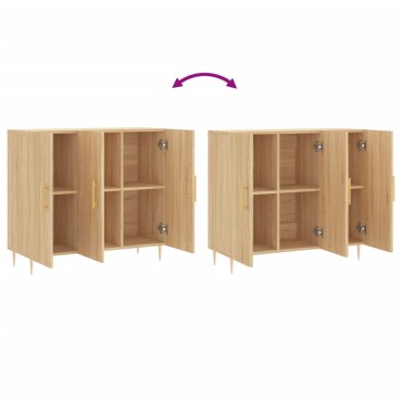 vidaXL Ντουλάπι Sonoma δρυς 90x34x80cm Επεξεργασμένο Ξύλο 1 τεμ.