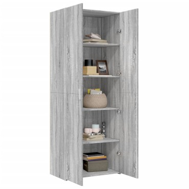 vidaXL Ντουλάπι Γκρι Sonoma 70x42,5x185cm από Επεξεργασμένο Ξύλο 1 τεμ.