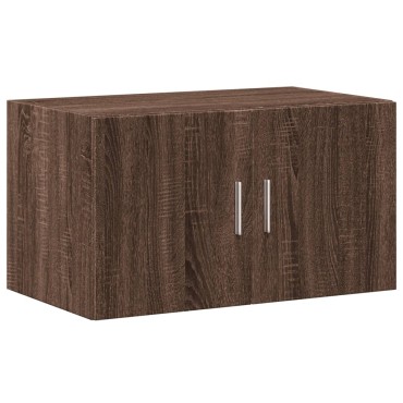 vidaXL Ραφιέρα με Ντουλάπια Καφέ Δρυς 70x42,5x225cm από Επεξ. Ξύλο 1 τεμ.