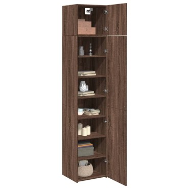 vidaXL Ντουλάπι Αποθήκευσης Στενό Δρυς 45x42,5x225cm Επεξεργ. Ξύλο 1 τεμ.