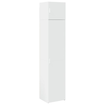 vidaXL Ντουλάπι Αποθήκευσης Στενό Λευκό 45x42,5x225cm Επεξεργ. Ξύλο 1 τεμ.