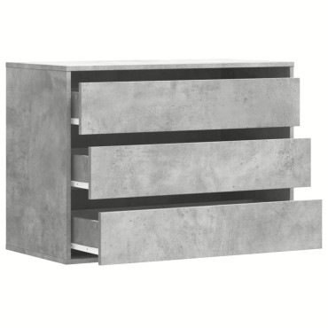 vidaXL Συρταριέρα Γκρι Σκυροδέματος 80x41x58cm Επεξεργ. Ξύλο 1 τεμ.