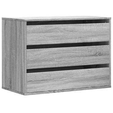 vidaXL Συρταριέρα Γκρι Sonoma 80x41x58cm από Επεξεργ. Ξύλο 1 τεμ.