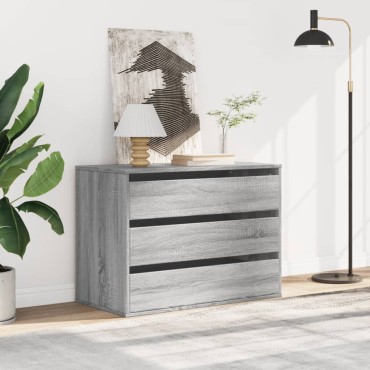 vidaXL Συρταριέρα Γκρι Sonoma 80x41x58cm από Επεξεργ. Ξύλο 1 τεμ.