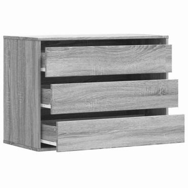 vidaXL Συρταριέρα Γκρι Sonoma 80x41x58cm από Επεξεργ. Ξύλο 1 τεμ.