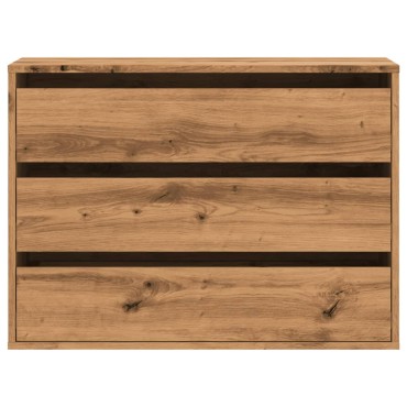 vidaXL Συρταριέρα Γωνιακή Αρτισιανή Δρυς 80x41x58cm Επεξεργ. Ξύλο 1 τεμ.