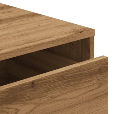 vidaXL Συρταριέρα Γωνιακή Αρτισιανή Δρυς 80x41x58cm Επεξεργ. Ξύλο 1 τεμ.