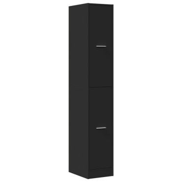 vidaXL Συρταριέρα Γενικής Χρήσης Μαύρο 30x41x174,5cm Επεξ. Ξύλο 1 τεμ.