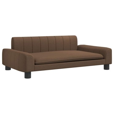 vidaXL Κρεβάτι Σκύλου Καφέ 90 x 53 x 30 εκ. Υφασμάτινο