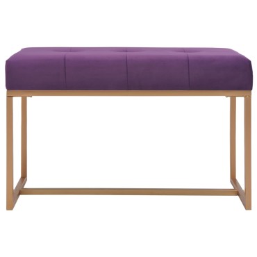 vidaXL Πάγκος Μοβ από Βελούδο 80x36x45cm 1 τεμ.