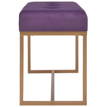 vidaXL Πάγκος Μοβ από Βελούδο 80x36x45cm 1 τεμ.