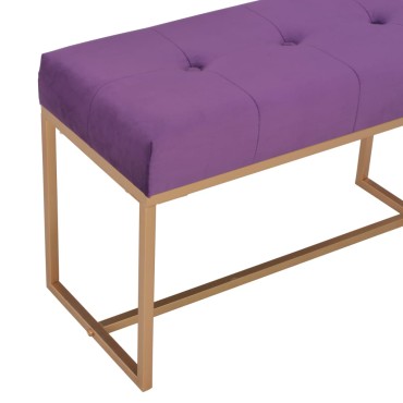 vidaXL Πάγκος Μοβ από Βελούδο 80x36x45cm 1 τεμ.