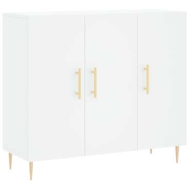 vidaXL Μπουφές Λευκός 90x34x80cm από Επεξεργασμένο Ξύλο 1 τεμ.