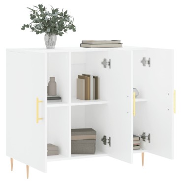 vidaXL Μπουφές Λευκός 90x34x80cm από Επεξεργασμένο Ξύλο 1 τεμ.