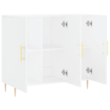 vidaXL Μπουφές Λευκός 90x34x80cm από Επεξεργασμένο Ξύλο 1 τεμ.