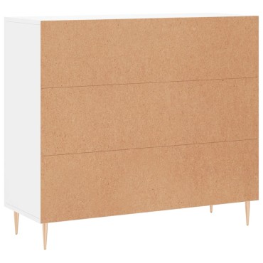 vidaXL Μπουφές Λευκός 90x34x80cm από Επεξεργασμένο Ξύλο 1 τεμ.