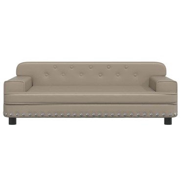 vidaXL Καναπές Παιδικός Καπουτσίνο 90x53x30cm από Συνθετικό Δέρμα 1 τεμ.