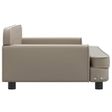 vidaXL Καναπές Παιδικός Καπουτσίνο 90x53x30cm από Συνθετικό Δέρμα 1 τεμ.