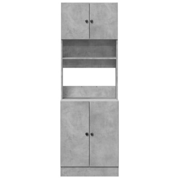 vidaXL Στήλη Κουζίνας Γκρι Σκυρ. 60x50x180cm από Επεξεργασμένο Ξύλο